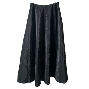 RALPH LAUREN Black Sequin Trim A-line Crushed Evening Party Long Skirt Size 4